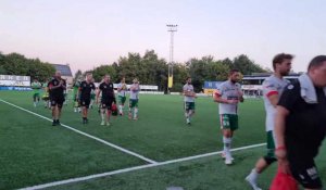 Coupe de Belgique: la rentrée aux vestiaires des joueurs du Pays Vert