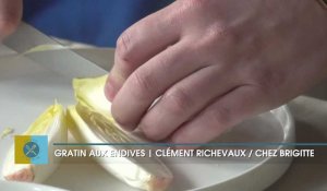 Une recette (moderne) du gratin d’endives avec Clément Richevaux, du restaurant Chez Brigitte