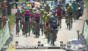 Tour de France : chute devant une voiture