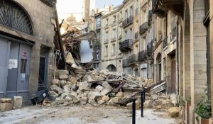 Effondrement de deux immeubles à Bordeaux: images des gravats