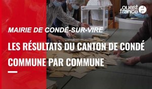 Elections départementales: résultats 1er tour du canton de Condé-sur-Vire commune par commune