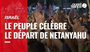 VIDÉO. Israël : à Tel-Aviv, des milliers de personnes célèbrent le départ du Premier ministre Benjamin Netanyahu