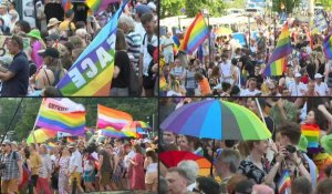 Des Polonais défilent dans les rues de Varsovie pour la Gay Pride