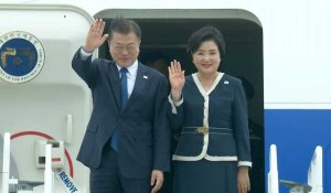 Sommet du G7 : le président sud-coréen Moon Jae-in arrive en Cornouailles