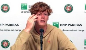 Roland-Garros 2021 - Jannik Sinner : " I'm happy that I won the first time, yeah, the fifth set"