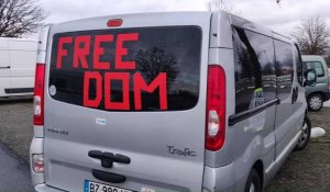 Le convoi de la liberté : des véhicules rassemblés au Heysel à Bruxelles