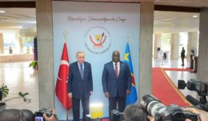 Le président turc Erdogan arrive à Kinshasa pour une visite officielle