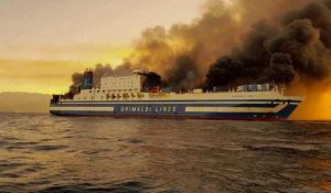 Incendie d'un ferry italien au large de la Grèce, plusieurs passagers portés disparus
