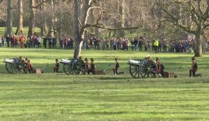 Londres: des coups de canon marquent le jubilé de platine de la reine Elizabeth II