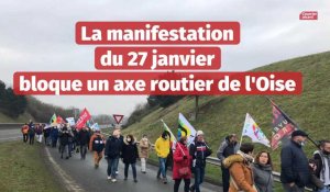 La manifestation du 27 janvier bloque un axe routier de l'Oise