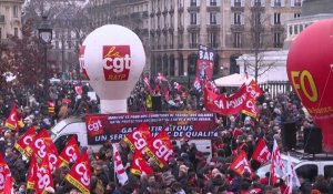 A Paris, la manifestation pour les salaires et l'emploi s'élance de la place de la Bastille