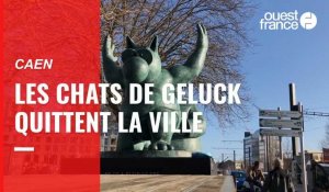VIDÉO. Les Chats de Philippe Geluck quittent la ville de Caen