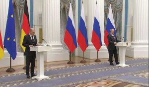 Moscou: début de la conférence de presse de Poutine et Scholz
