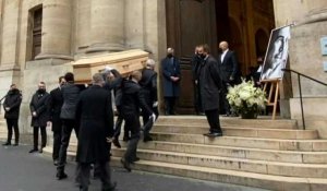 Obsèques de Thierry Mugler: arrivée du cercueil au Temple protestant de l'Oratoire du Louvre