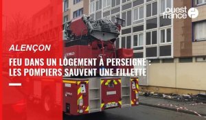 VIDÉO. Incendie dans un appartement à Alençon : les pompiers sauvent une fillette de 4 ans