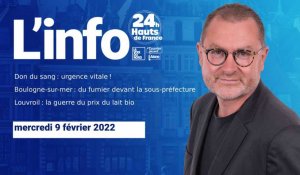 Le JT des Hauts-de-France du mercredi 9 février 2022
