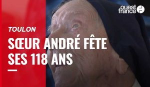 VIDÉO. Sœur André, la doyenne des Français et des Européens, fête ses 118 ans