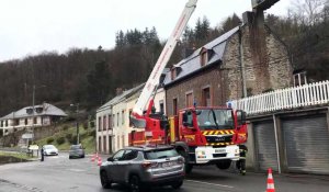 Fumay : les pompiers sur un feu de cheminée