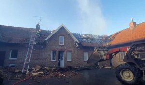 Locon : une maison détruite par le feu