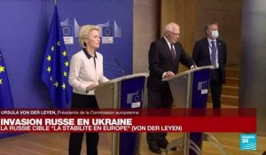 Invasion russe en Ukraine : les chefs de l'UE condamnent l'attaque "injustifiée de la Russie contre l'Ukraine"