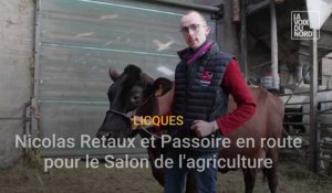 Licques : Nicolas Retaux et Passoire en route pour le Salon de l'agriculture