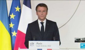 REPLAY - Emmanuel Macron s'exprime sur l'opération militaire russe en Ukraine