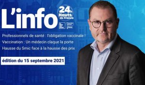 Le JT des Hauts-de-France du 15 septembre 2021