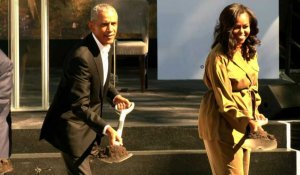 Chicago: Barack Obama pose la première pierre de son futur "centre présidentiel"