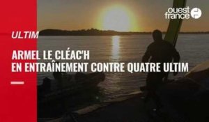 VIDÉO. Transat Jacques Vabre : première grande confrontation entre Ultim pour Armel Le Cléac'h