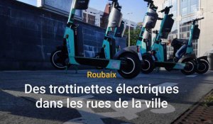 Des trottinettes électriques dans les rues de Roubaix