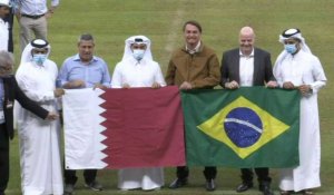 Le président brésilien visite le stade Lusail au Qatar