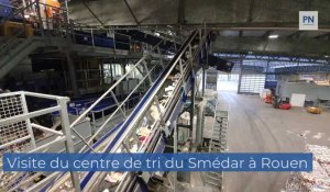 Visite du centre de tri du Smédar à Rouen