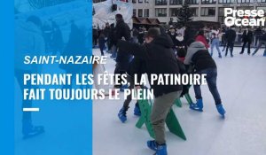 VIDÉO. À Saint-Nazaire, la patinoire  fait le plein pendant les vacances de Noël