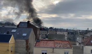 Le Havre. Incendie de toiture rue Aristide-Briand