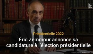 Éric Zemmour annonce sa candidature à l'élection présidentielle 2022