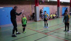 Fabien Vauthier, co-responsable de l'école de football de l'entente Aulnoye- Feignies, explique les objectifs de la structure