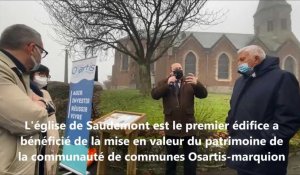 Saudemont : l'église Saint-Léger bénéficie d'une mise en valeur du patrimoine