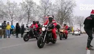 VIDÉO. Les pères Noël à moto ont défilé à Nantes pour récolter des jouets 
