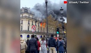 Paris. Spectaculaire incendie près de la Place de l'Opéra