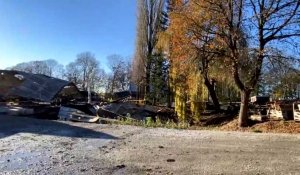 Une entreprise de charpentes détruite par un incendie près de Vervins