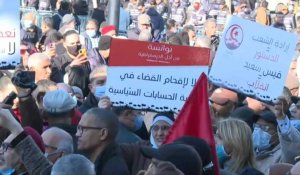'A bas le coup d'État': manifestation contre le président Kais Saied à Tunis