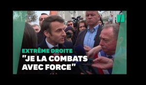 Macron regrette que Le Pen soit moins présentée "comme d'extrême droite"