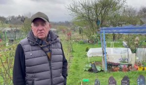 Aux Jardins familiaux de Sedan, Jean-Louis Linette protège ses plantes du gel