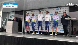 VIDÉO. Circuit cycliste de la Sarthe : au Lude, Peter Sagan chaleureusement applaudi sur le podium de départ