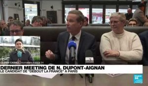 Présidentielle française : dernier meeting de Nicolas Dupont-Aignan