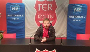 Football. Réaction de Clément Bassin, le capitaine du FC Rouen, après la victoire face à la réserve de Caen