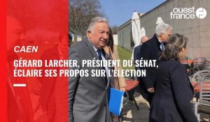 VIDÉO. Présidentielle. Déplacement à Caen de Gérard Larcher, président du Sénat (LR) et du comité de soutien national à Valérie Pécresse