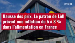 VIDÉO. Hausse des prix. Le patron de Lidl prévoit une inflation de 5 à 8 % dans l’alimentation en France