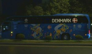 Euro-2020: arrivée des Danois à leur hôtel à Bakou