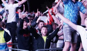 Euro-2020: les supporters anglais à Manchester fêtent la qualification en finale